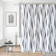 Curved Design Shower Curtain - Black, Grey & White